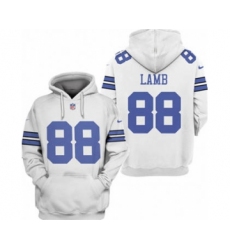 Men's Dallas Cowboys #88 CeeDee Lamb 2021 White Pullover Football Hoodie