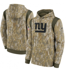 Men's New York Giants Nike Camo 2021 Salute To Service Therma Performance Pullover Hoodie