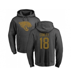Football Jacksonville Jaguars #18 Chris Conley Ash One Color Pullover Hoodie
