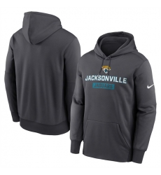 Men's Jacksonville Jaguars Anthracite Toss Sweep Performance Pullover Hoodie
