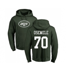 Football New York Jets #70 Kelechi Osemele Green Name & Number Logo Pullover Hoodie