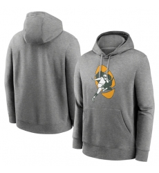 Men's Green Bay Packers Heather Gray Primary Logo Long Sleeve Hoodie
