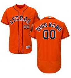 Men's Houston Astros Majestic Alternate Orange Flex Base Authentic Collection Custom Jersey