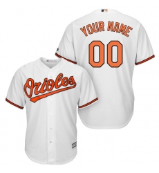 Men's Baltimore Orioles Majestic White Home Cool Base Custom Jersey