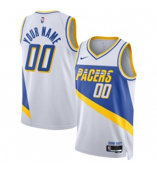Men's Indiana Pacers Active Player Custom White 2025-26 City Edition Stitched Basketball Jersey