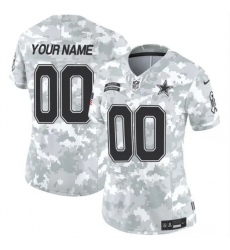 Women's Dallas Cowboys Active Player Custom 2024 F.U.S.E Arctic Camo Salute To Service Limited Stitched Football Jersey(Run Small)