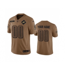 Men's Nike Philadelphia Eagles Active Player Custom 2023 Brown Salute To Setvice Limited Football Stitched Jersey