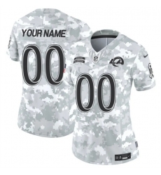 Women's Los Angeles Rams Active Player Custom 2024 F.U.S.E Arctic Camo Salute To Service Limited Stitched Football Jersey(Run Small)