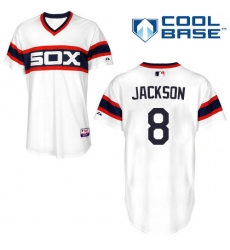 Men's Majestic Chicago White Sox #8 Bo Jackson White Alternate Flex Base Authentic Collection MLB Jersey