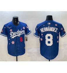 Men's Los Angeles Dodgers #8 Enrique Hernandez Royal 2025 Tokyo Series Limited Stitched Baseball Jersey