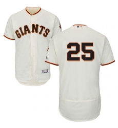 Men's Majestic San Francisco Giants #25 Barry Bonds Cream Home Flex Base Authentic Collection MLB Jersey