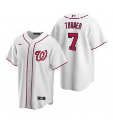 Men's Nike Washington Nationals #7 Trea Turner White Home Stitched Baseball Jersey