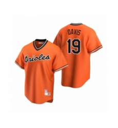 Youth Baltimore Orioles #19 Chris Davis Nike Orange Cooperstown Collection Alternate Jersey