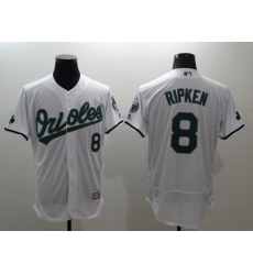 Men's Baltimore Orioles #8 Cal Ripken Nike White-Green Authentic Jersey