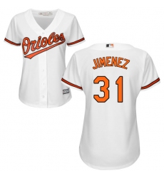 Women's Majestic Baltimore Orioles #31 Ubaldo Jimenez Authentic White Home Cool Base MLB Jersey