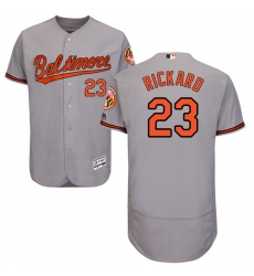 Men's Majestic Baltimore Orioles #23 Joey Rickard Grey Road Flex Base Authentic Collection MLB Jersey
