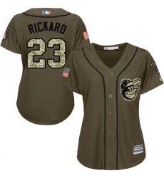 Women's Majestic Baltimore Orioles #23 Joey Rickard Authentic Green Salute to Service MLB Jersey