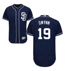 Men's Majestic San Diego Padres #19 Tony Gwynn Navy Blue Alternate Flex Base Authentic Collection MLB Jersey