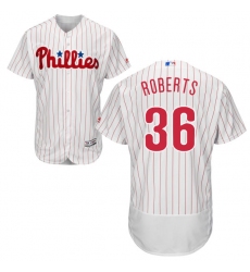 Men's Majestic Philadelphia Phillies #36 Robin Roberts White Home Flex Base Authentic Collection MLB Jersey