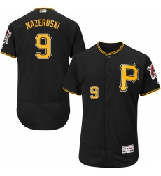 Men's Majestic Pittsburgh Pirates #9 Bill Mazeroski Black Alternate Flex Base Authentic Collection MLB Jersey