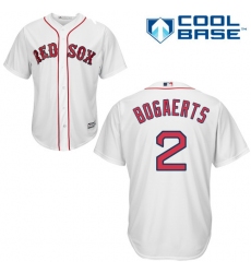 Youth Majestic Boston Red Sox #2 Xander Bogaerts Replica White Home Cool Base MLB Jersey