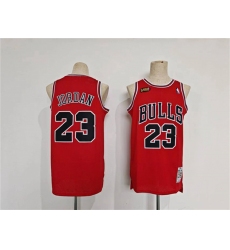 Men's Chicago Bulls #23 Michael Jordan Red Throwback Stitched Basketball Jersey