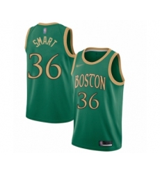 Men's Boston Celtics #36 Marcus Smart Swingman Green Basketball Jersey - 2019 20 City Edition