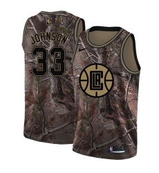 Men's Nike Los Angeles Clippers #33 Wesley Johnson Swingman Camo Realtree Collection NBA Jersey