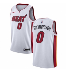 Men's Nike Miami Heat #0 Josh Richardson Authentic NBA Jersey - Association Edition