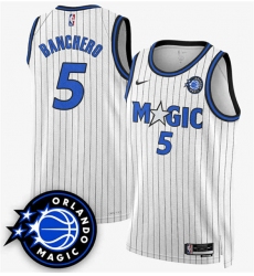 Men's Orlando Magic #5 Paolo Banchero White 2025 New Generation of Magic Stitched Basketball Jersey