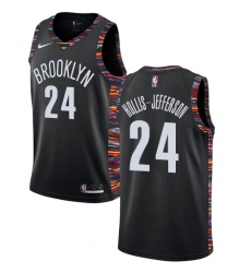 Women's Nike Brooklyn Nets #24 Rondae Hollis-Jefferson Swingman Black NBA Jersey - 2018 19 City Edition