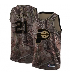 Women's Nike Indiana Pacers #21 Thaddeus Young Swingman Camo Realtree Collection NBA Jersey
