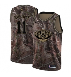 Youth Nike New Orleans Pelicans #11 Jrue Holiday Swingman Camo Realtree Collection NBA Jersey