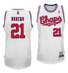 Men's Adidas San Antonio Spurs #21 Tim Duncan Authentic White Latin Nights NBA Jersey