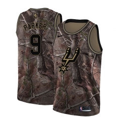 Men's Nike San Antonio Spurs #9 Tony Parker Swingman Camo Realtree Collection NBA Jersey