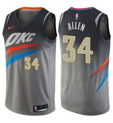Women's Nike Oklahoma City Thunder #34 Ray Allen Swingman Gray NBA Jersey - City Edition