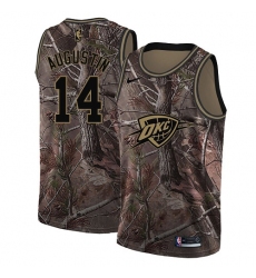 Youth Nike Oklahoma City Thunder #14 D.J. Augustin Swingman Camo Realtree Collection NBA Jersey