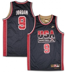 Men's Nike Team USA #9 Michael Jordan Swingman White Gold No. Basketball Jersey