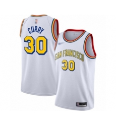 Women's Golden State Warriors #30 Stephen Curry Swingman White Hardwood Classics Basketball Jersey - San Francisco Classic Edition