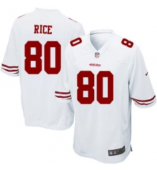 Men's Nike San Francisco 49ers #80 Jerry Rice Game White NFL Jersey
