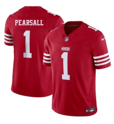 Men's San Francisco 49ers #1 Ricky Pearsall Red 2025 F.U.S.E. Vapor Untouchable Limited Football Stitched Jersey