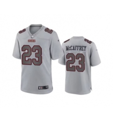 Men's San Francisco 49ers #23 Christian McCaffrey Gray Atmosphere Fashion Stitched Game Jersey