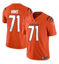 Men's Cincinnati Bengals #71 Amarius Mims Orange 2024 Draft Vapor Untouchable Limited Football Stitched Jersey
