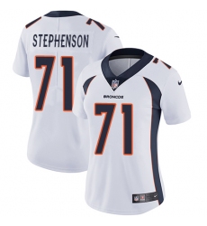 Women's Nike Denver Broncos #71 Donald Stephenson White Vapor Untouchable Limited Player NFL Jersey