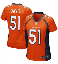 Women's Nike Denver Broncos #51 Todd Davis Game Orange Team Color NFL Jersey