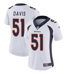 Women's Nike Denver Broncos #51 Todd Davis White Vapor Untouchable Limited Player NFL Jersey