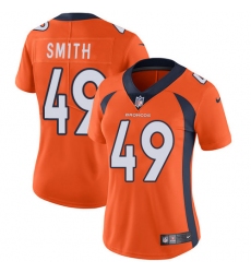 Women's Nike Denver Broncos #49 Dennis Smith Orange Team Color Vapor Untouchable Limited Player NFL Jersey