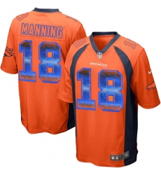 Youth Nike Denver Broncos #18 Peyton Manning Limited Orange Strobe NFL Jersey