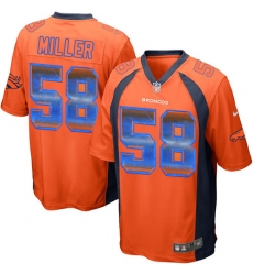 Youth Nike Denver Broncos #58 Von Miller Limited Orange Strobe NFL Jersey