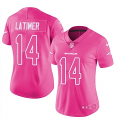 Women's Nike Denver Broncos #14 Cody Latimer Limited Pink Rush Fashion NFL Jersey